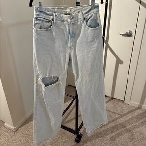 Abercrombie & Fitch Light Blue Distressed Jeans